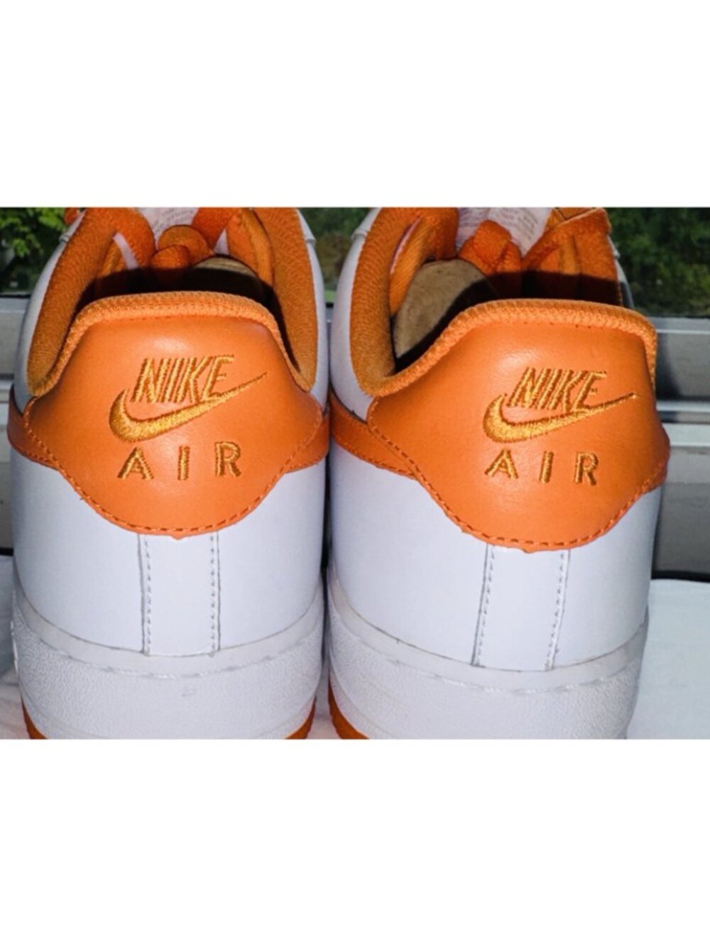 Nike ID Air Force 1 Low Shoes Safety Orange White Men's Syracuse Custom By You - Picture 7 of 13